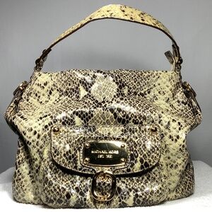Michael Kors Snakeskin Hobo Shoulder Bag